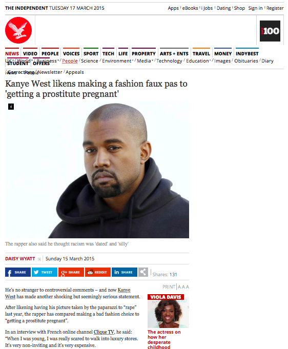 Kanye West The Independent