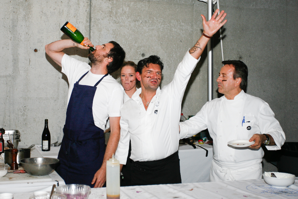 2009 - Le Fooding d’Amour Paris-New York au MoMA PS1 - Iñaki Aizpitarte, Stéphane Jego, Daniel Boulud (crédit Charlie Wan)