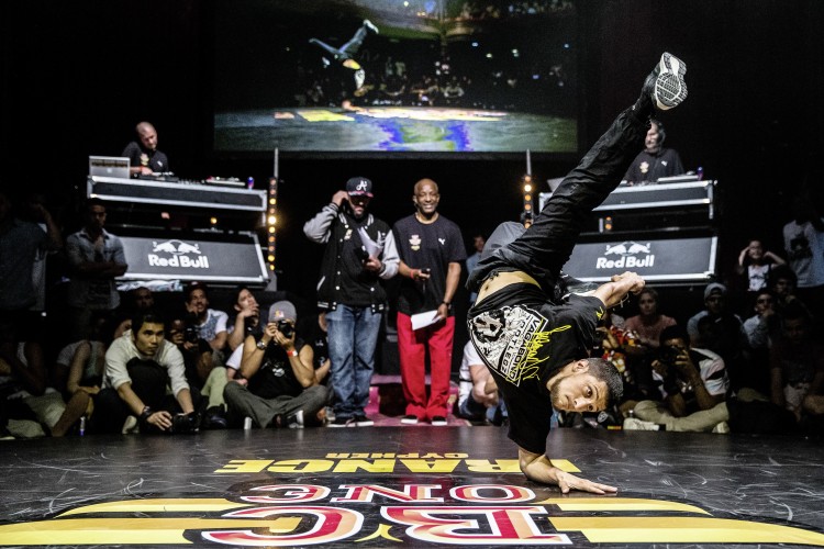 Bboy Mounir during his Judge Showcase at BC one Cypher France in Paris on July 5th, 2014