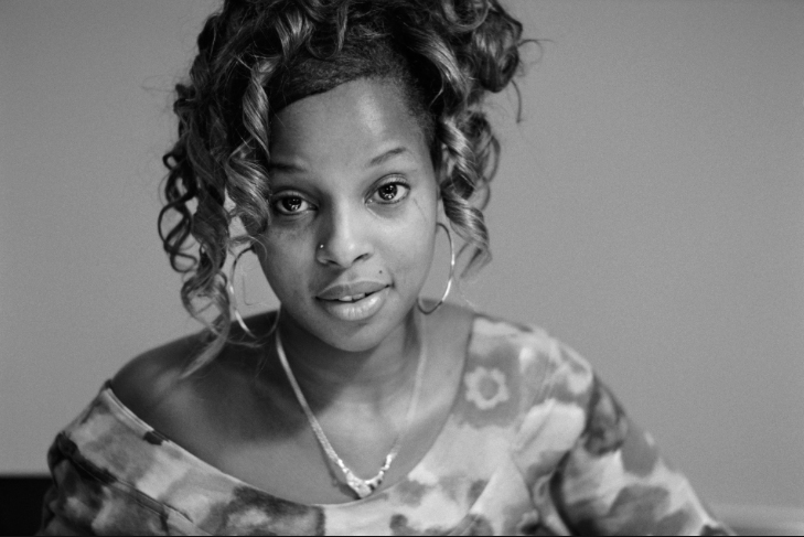 Photo de Mary J. Blige à New York en 1991