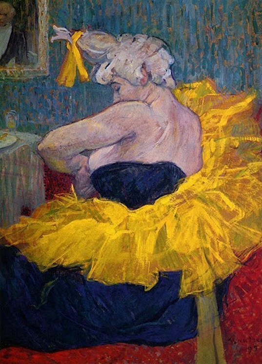 Toulouse-Lautrec_ Clownesse Cha U Kao at Moulin Rouge 1895i