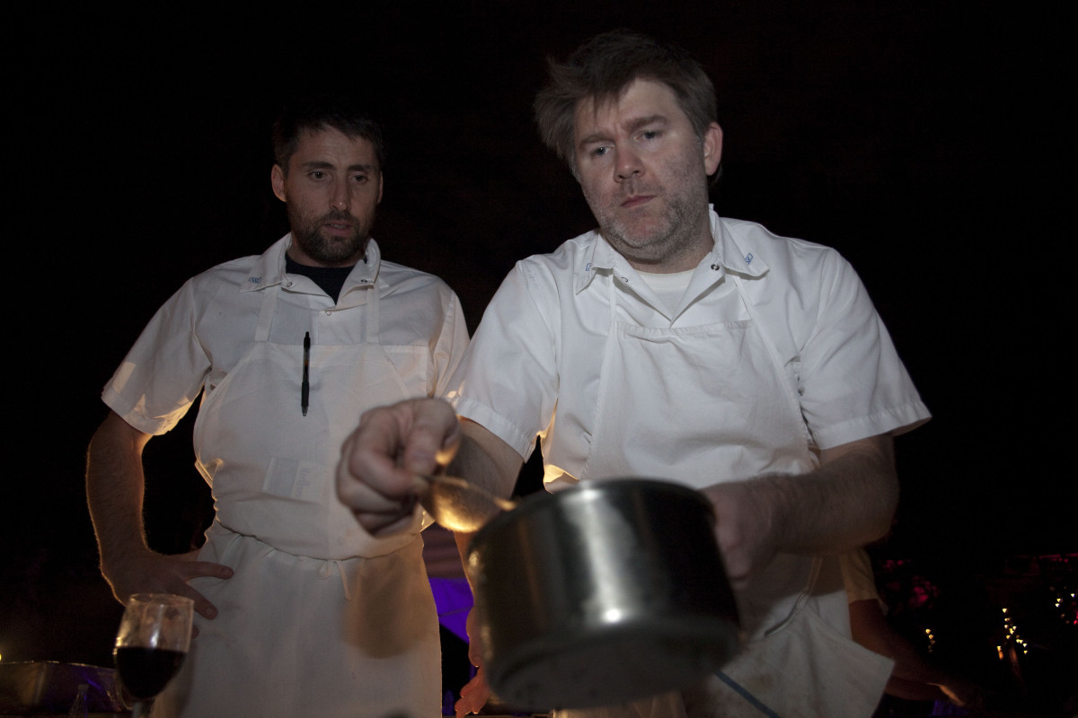 2011 - Le Grand Fooding New York - Campfire Session - Inaki Aizpitarte et James Murphy de LCD Soundystem (crédit Noah Fowler)