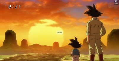 coucher de soleil goku goten