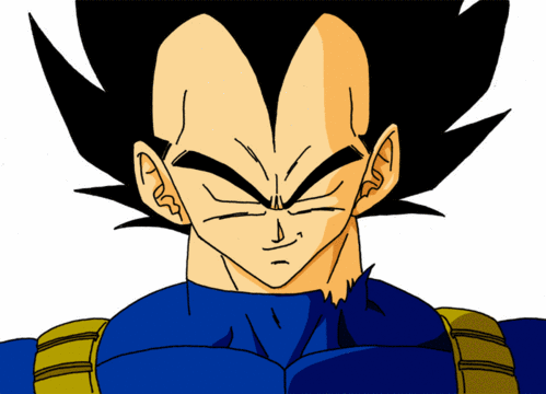 gif vegeta sourire