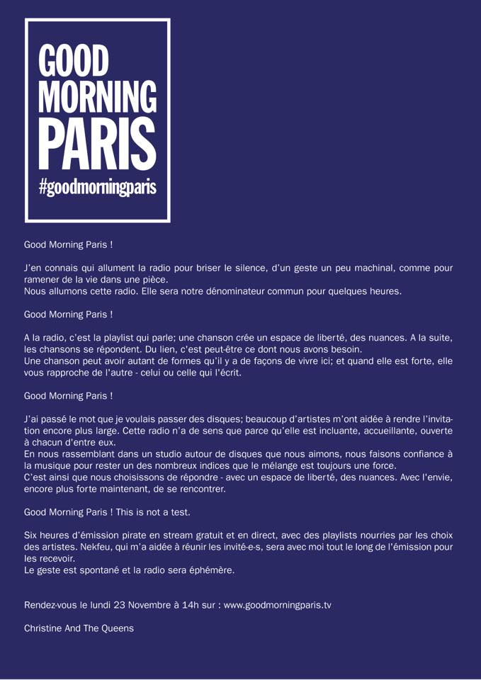 good morning paris