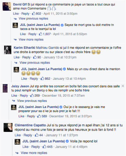 Réponses aux fans