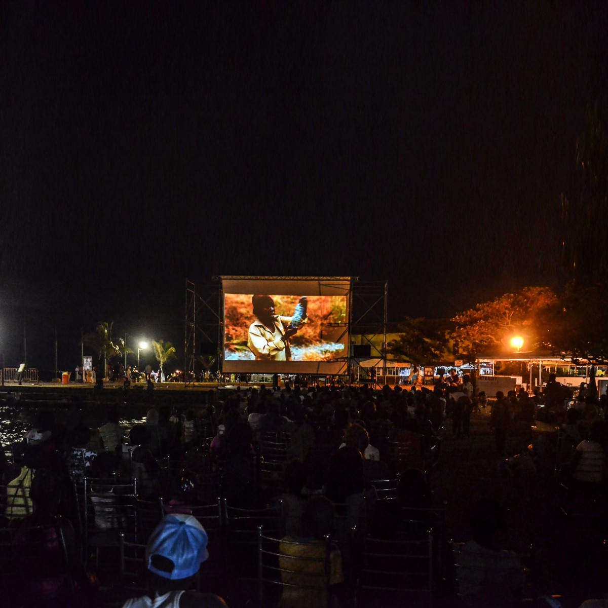 projection en plein air