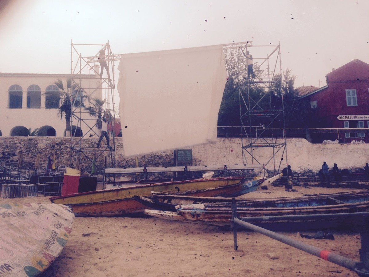 La Plage de Gorée en cours d'installation