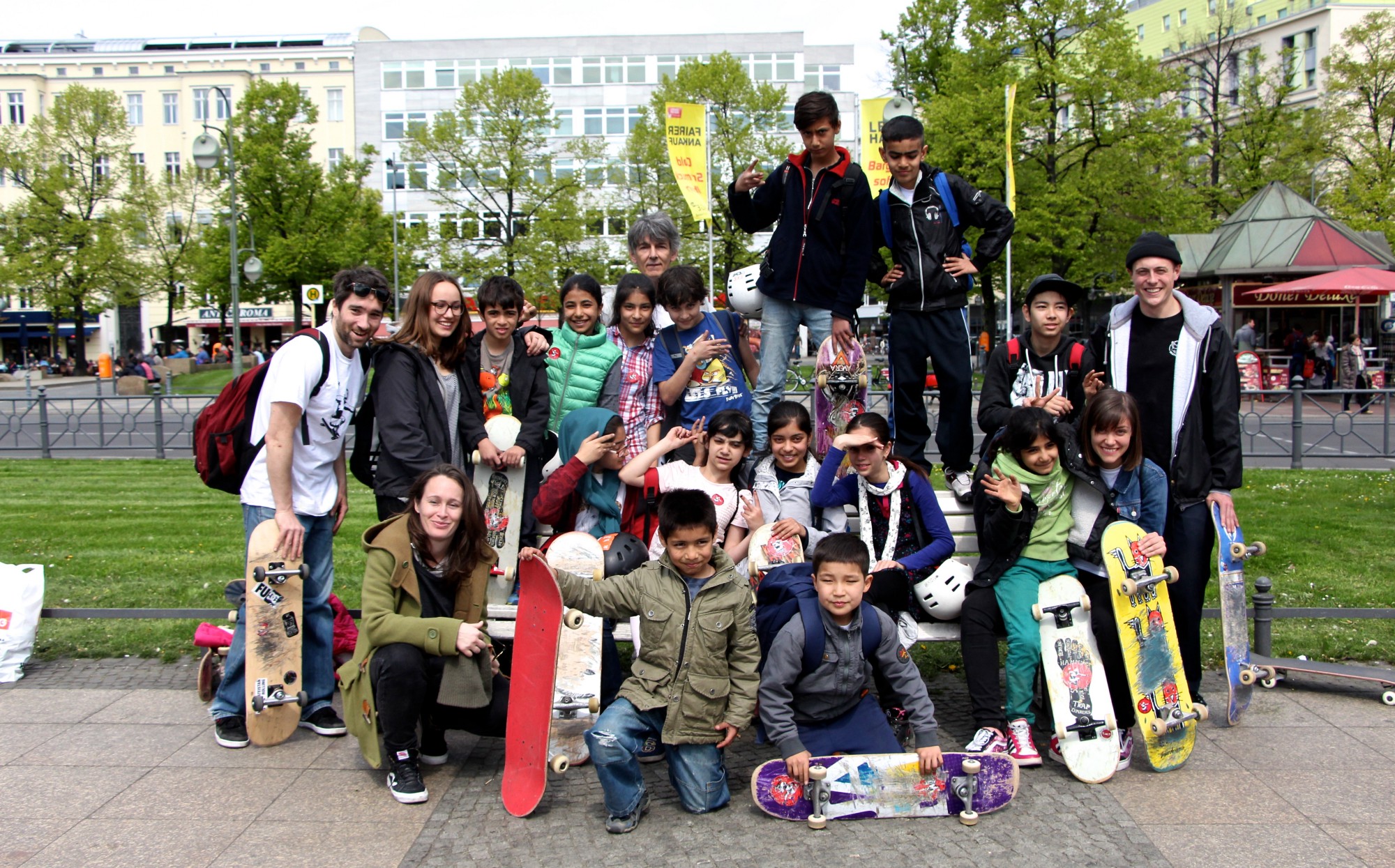 Membres de l'association "skate and integration"
