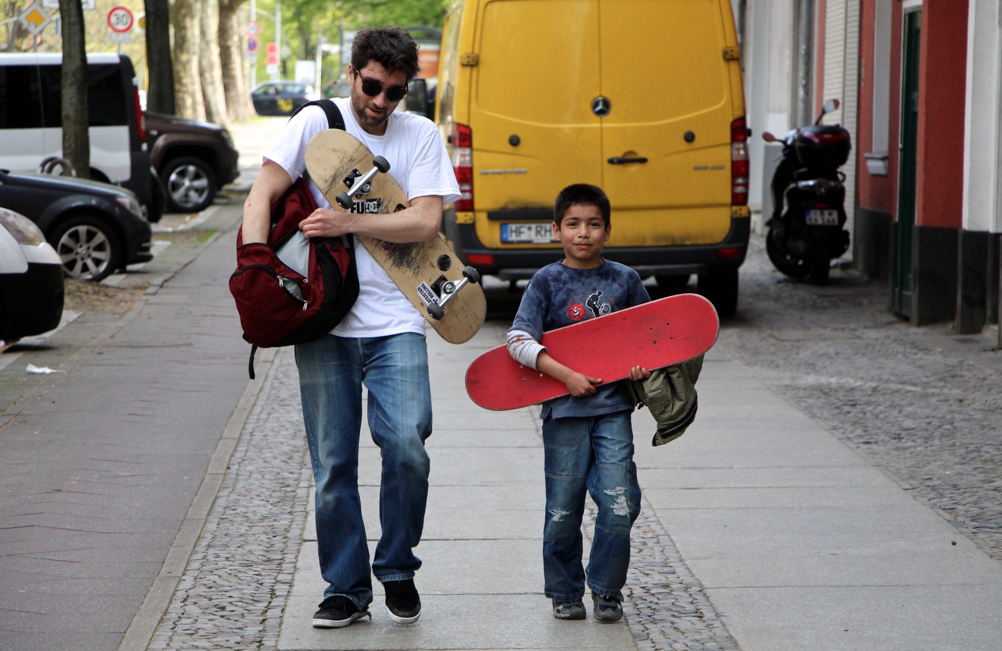 Le professeur de skate Laurent et Besmelah