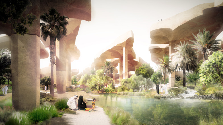 Projet de jardin caverne à Abu Dhabi