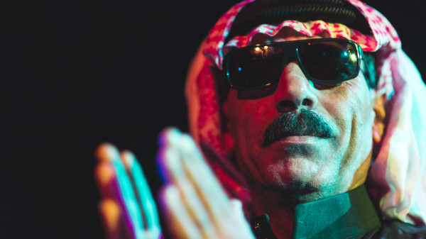 Omar Souleyman performed during NPR Music's showcase at Le Poisson Rouge in New York City on Wednesday, Oct. 16.