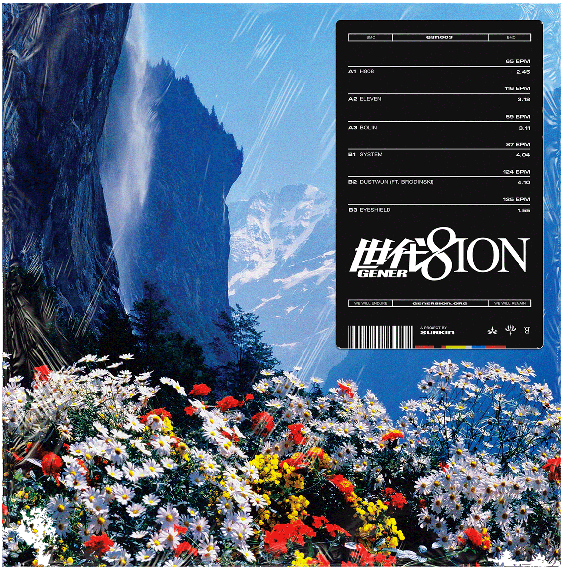 Pochette de l'EP G8N003 de GENER8ION