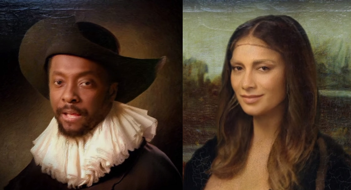 will.i.am. et Nicole Scherzinger dans le clip de Mona Lisa Smile