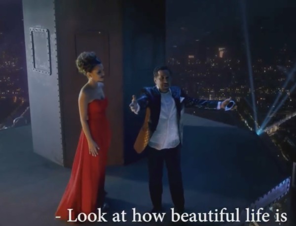 khaled femme robe rouge smoking clip wahda be wahda