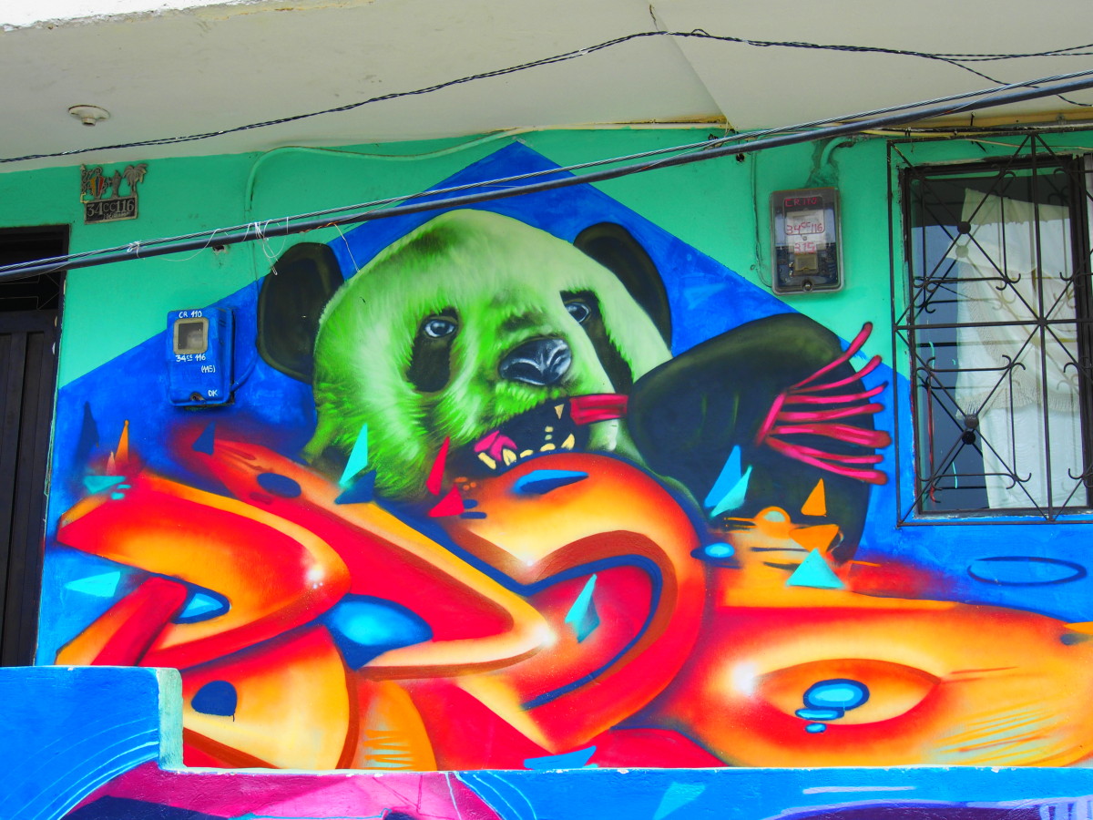 Panda graffiti. Comuna 13