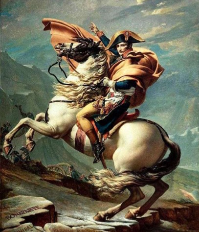 Bonaparte franchissant le Grand-Saint-Bernard Jacques-Louis David