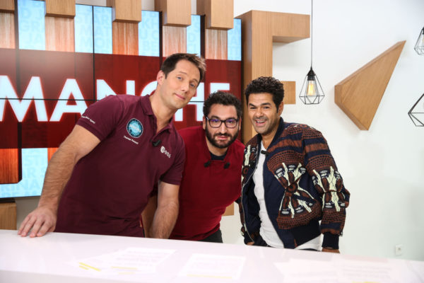 Thomas Pesquet et Jamel Debbouze dans Clique Dimanche